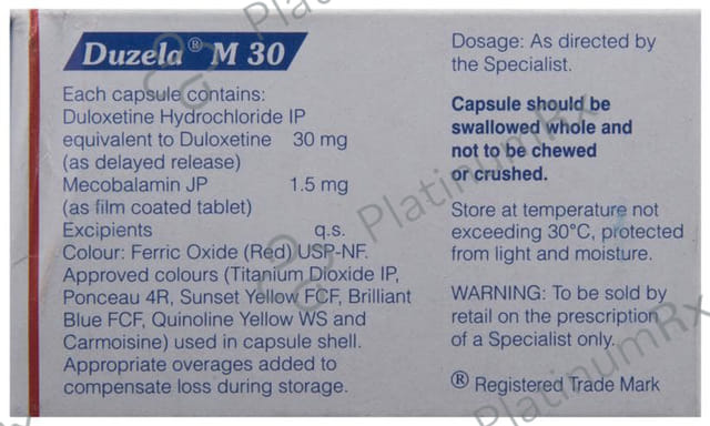 Duzela M 30mg/1500mcg Capsule DR 10s
