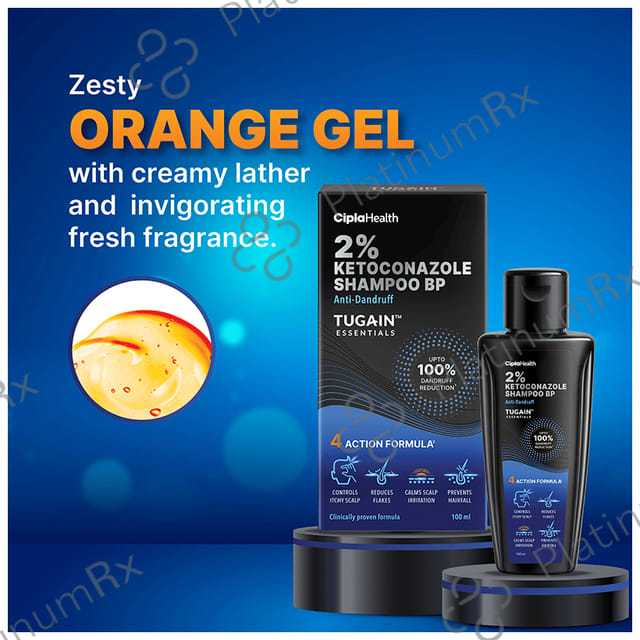 Tugain Essentials 2% Ketoconazole Anti Dandruff Shampoo 100ml