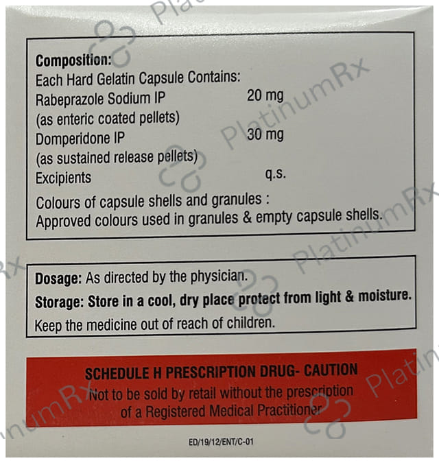 Entomacid D 30mg/20mg Capsule SR
