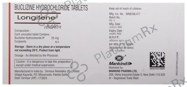 Longifene 25mg Tablet 10s
