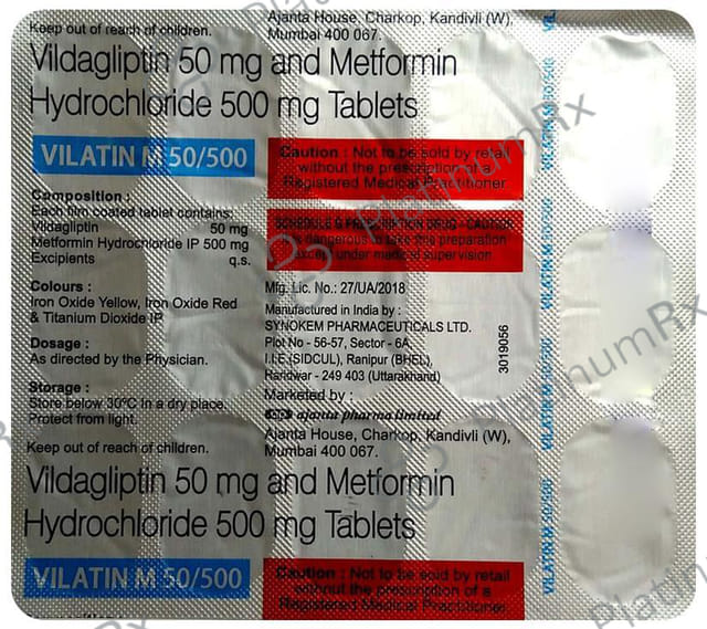 Vilatin M 50/500mg Tablet 15s