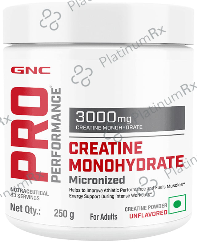 GNC Pro Performance Creatine Monohydrate 3000mg for Performance, Muscle Support & Energy - Powder Unflavoured