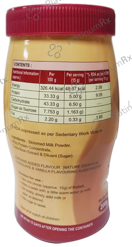 Ralish Whey Protein Flavour Chocolate Powder 200gm