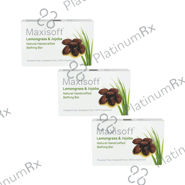 Maxisoft Lemongrass & Jojoba Bathing Bar (75gm Each) 3 units
