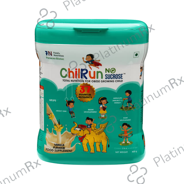 Chilrun No Sucrose 2+ Health and Nutrition Drink For Children’s Growth and Development Vanilla 400 gm