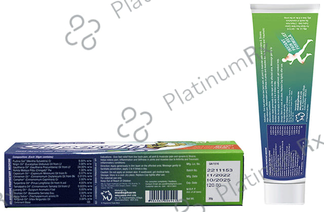 Medopharm Wellness Supergin Ointment for Muscle Aches, Joint Discomfort, Arthritis, Sprains, and Strains