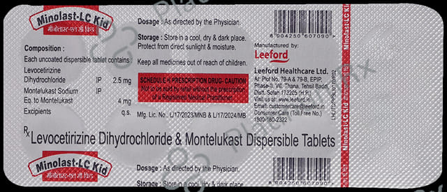 Minolast Kid 2.5mg/4mg Tablet