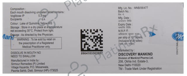 Voglistar MD 0.3mg Tablet 10s