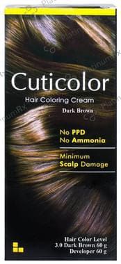 Cuticolor Hair Coloring Dark Brown Cream 60gm
