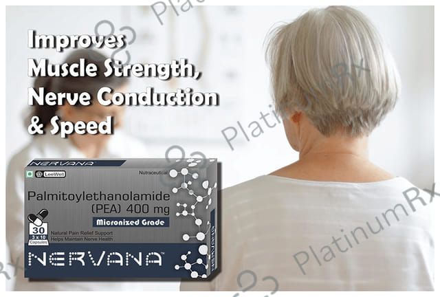 Nervana Micronized Palmitoylethanolamide 400Mg (Pea), Sciatica Nerve Compression, Bladder Pain Relief Capsule