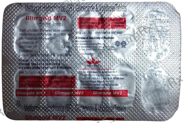 Glimgold MV 2mg Tablet 10s