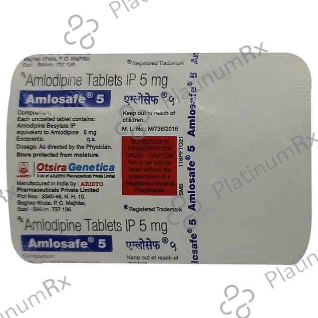 Amlosafe 5mg Tablet 15s