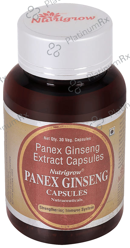 Nutrigrow Panex Ginseng Extract Veg Capsule 30 vegicaps