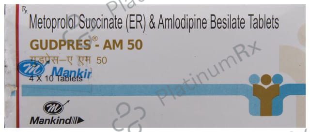 Gudpres AM 50/5mg Tablet PR 10s