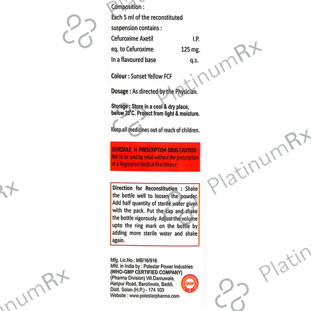 Cefaro DS 125 Dry Syrup Mixed Fruit