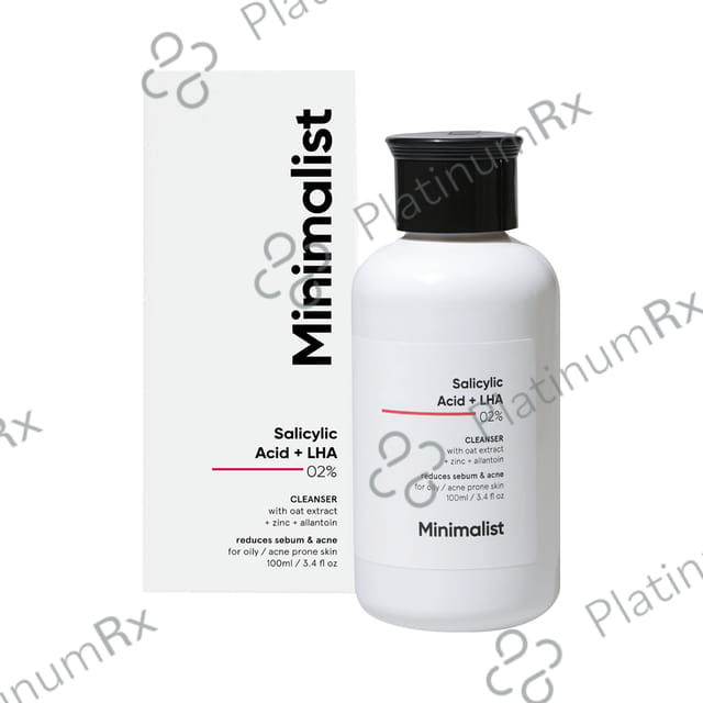 Minimalist 2% Salicyclic Acid + LHA Cleanser 100ml
