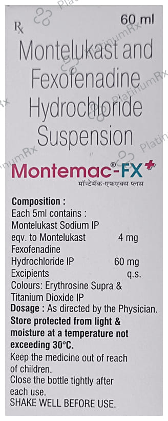 Montemac FX + 60/4mg Suspension 60ml