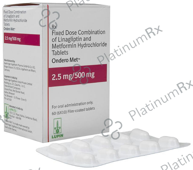 Ondero Met 2.5/500mg Tablet 10s