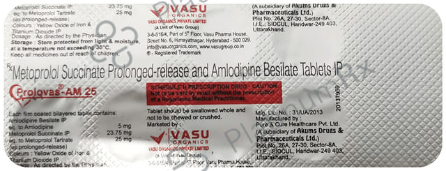Prolovas AM 5/25mg Tablet 10s