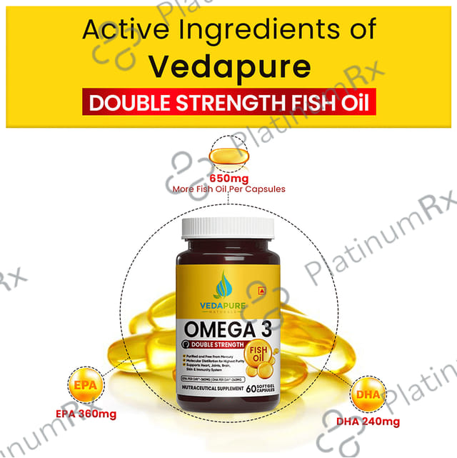 Vedapure Omega 3 Fish Oil Softgel Capsule 60s