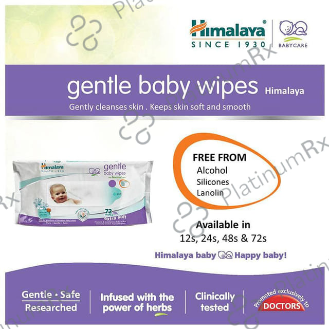 Himalaya Gentle Baby Wipes 12s