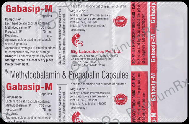Gabasip M 750mcg/75mg Capsule