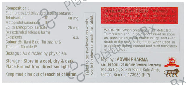 Telnew Beta 25mg Tablet ER 10s