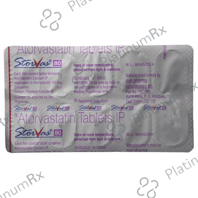 Storvas 80mg Tablet 10s