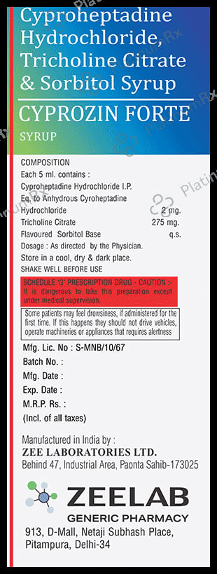 Cyprozin Forte Syrup