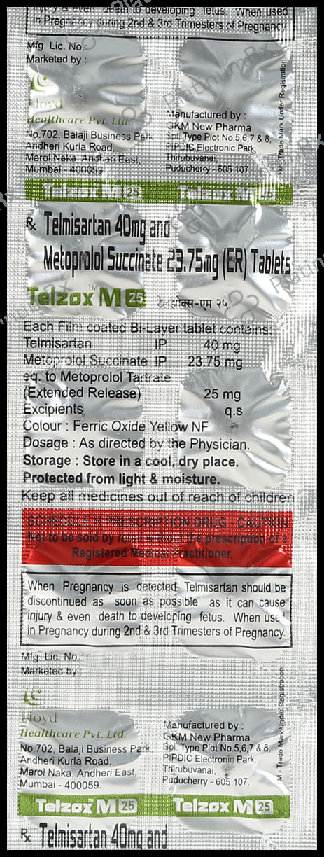 Telzox M 40mg/25mg Tablet ER