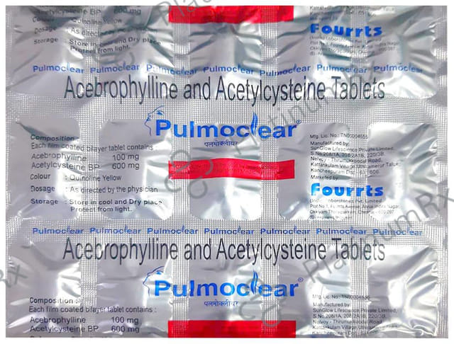 Pulmoclear 100/600mg Tablet 15s