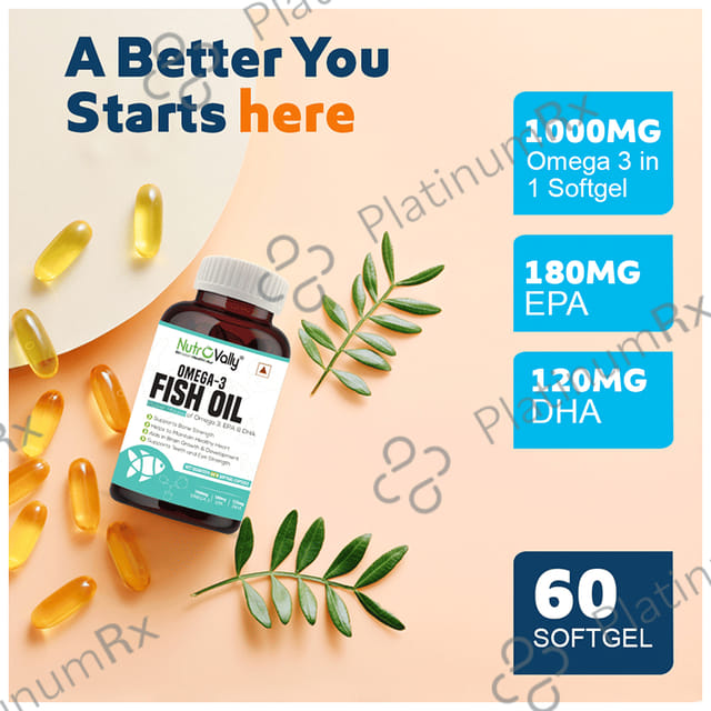 Nutrovally Omega 3 Fish Oil Softgel Capsule 60s