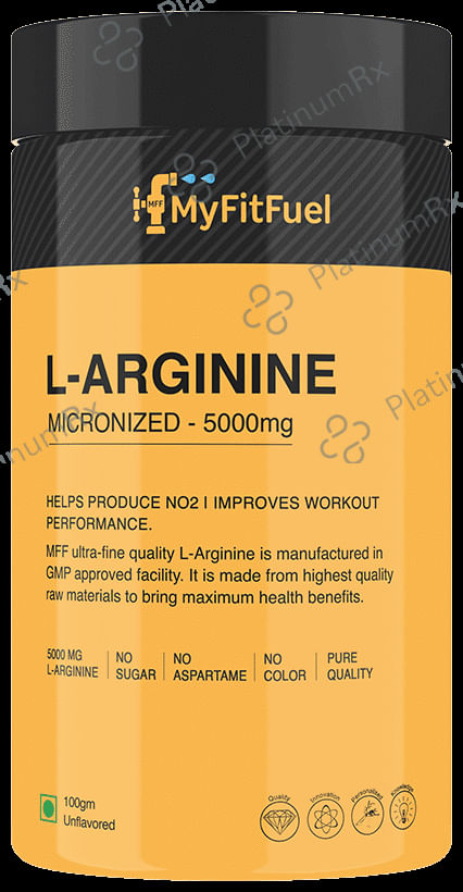 MyFitFuel L-Arginine Micronized 5000mg Powder Unflavoured 100 gm