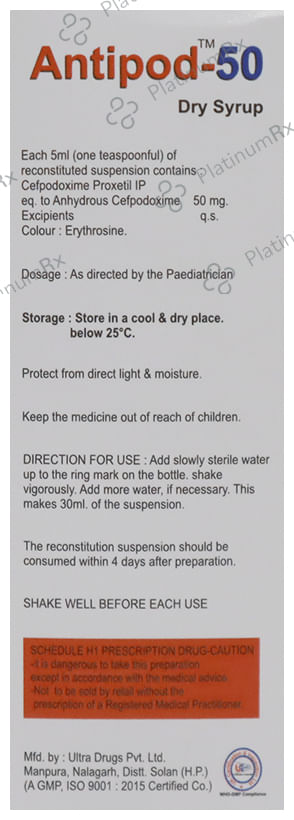 Antipod 50mg Dry Syrup 30ml