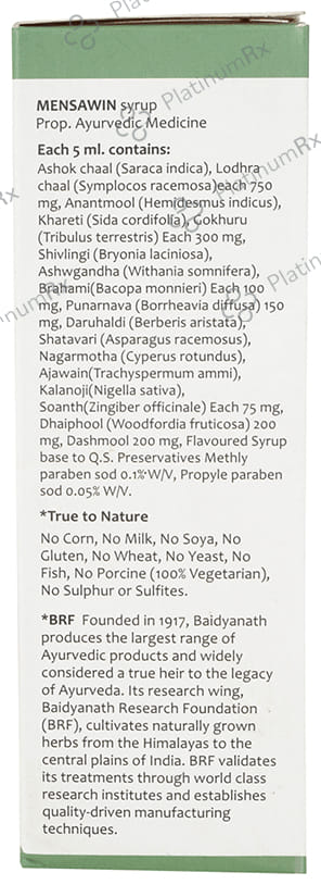 Baidyanath Ayurvedant Mensawin Syrup