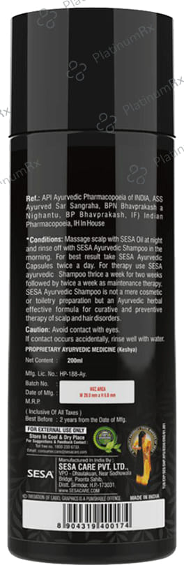 Sesa Ayurvedic Medicinal Shampoo 200 ml
