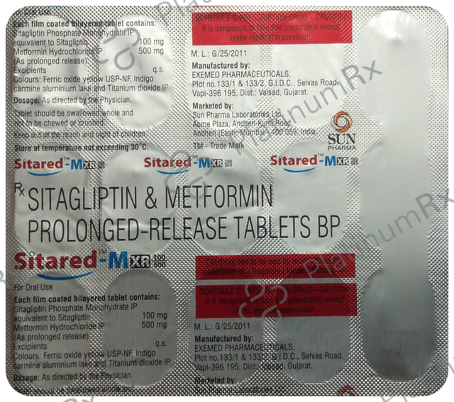 Sitared M XR 100/500mg Tablet 15s