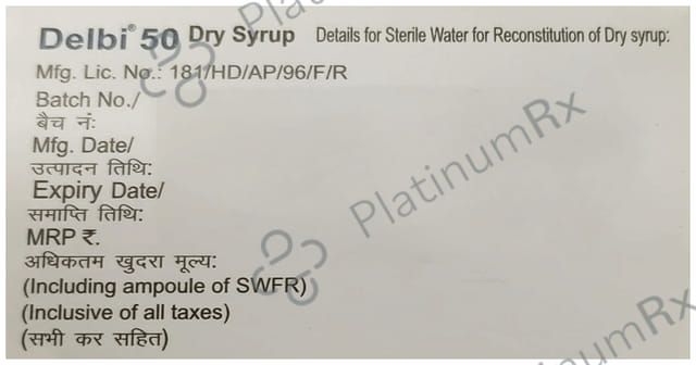 Delbi 50mg Dry Syrup 30ml