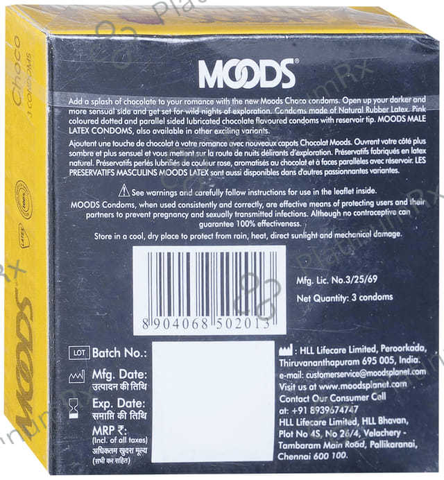 MOODS Dotted Choco Flavour Condom 3s