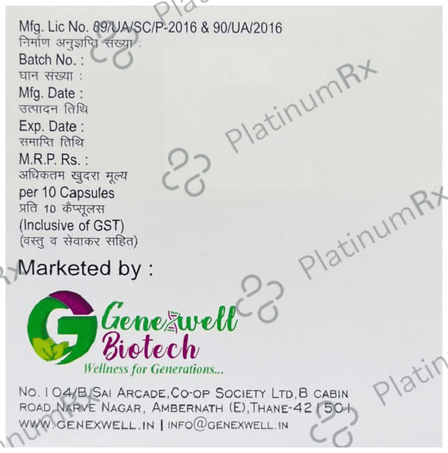 Genxrose Gold 20mg Capsule 10s