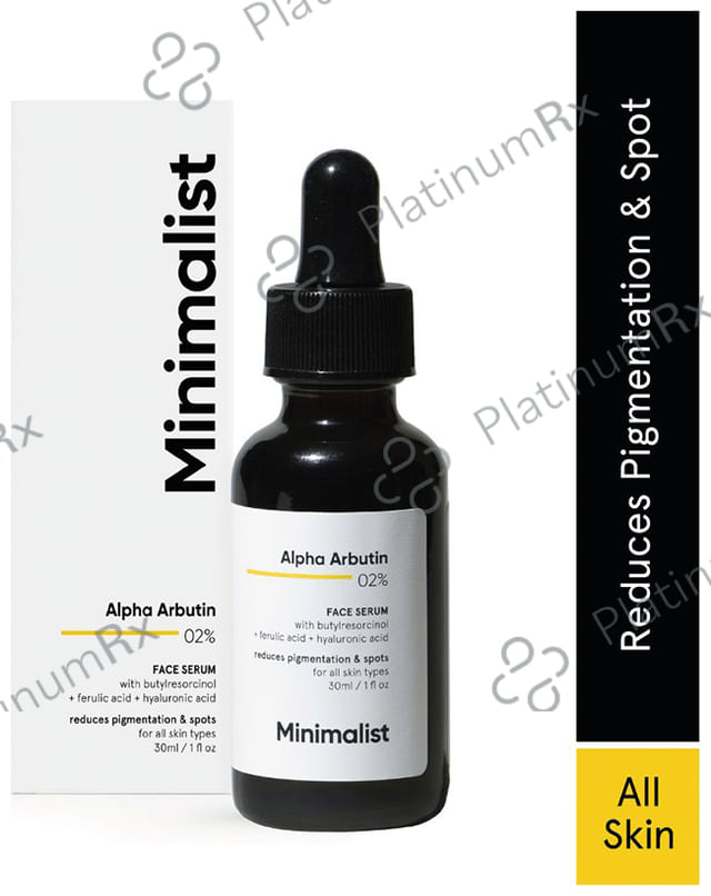 Minimalist 02% Alpha Arbutin Face Serum - Fights Pigmentation and Dark Spots