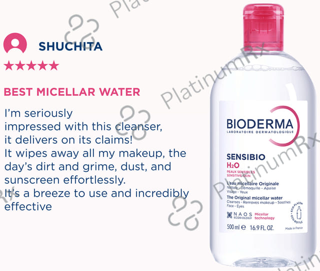 Bioderma Sensibio H2O Make-up Removing Micellar Water & Cleanser - For Sensitive Skin 500 ml