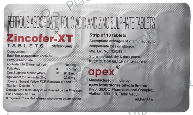 Zincofer XT Tablet 10s