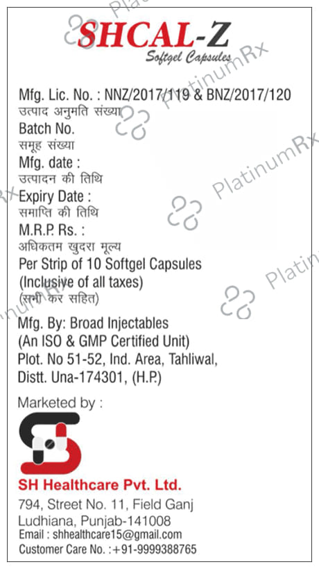 Shcal Z Soft Gelatin Capsule 10s