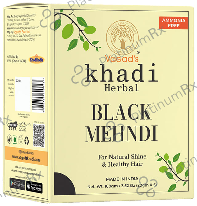 Vagad's Khadi Herbal Mehndi Powder Black