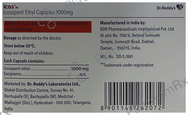 Icos 1000mg Capsule 4s