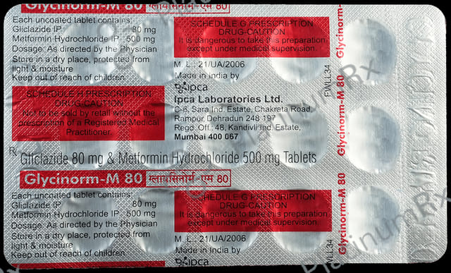Glycinorm M 80/500mg Tablet 15s
