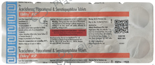 Ebility ASP 100/15/325mg Tablet 10s