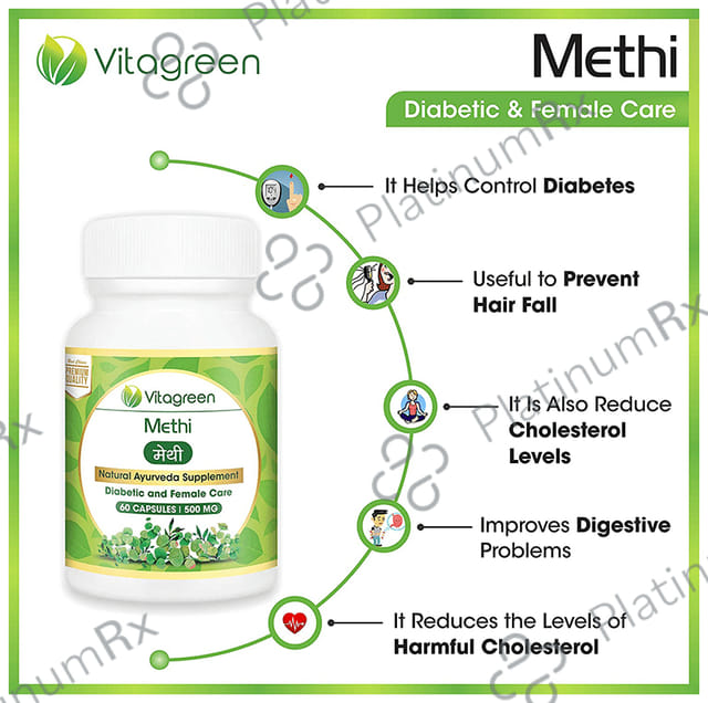 Vitagreen Methi 500mg Capsule