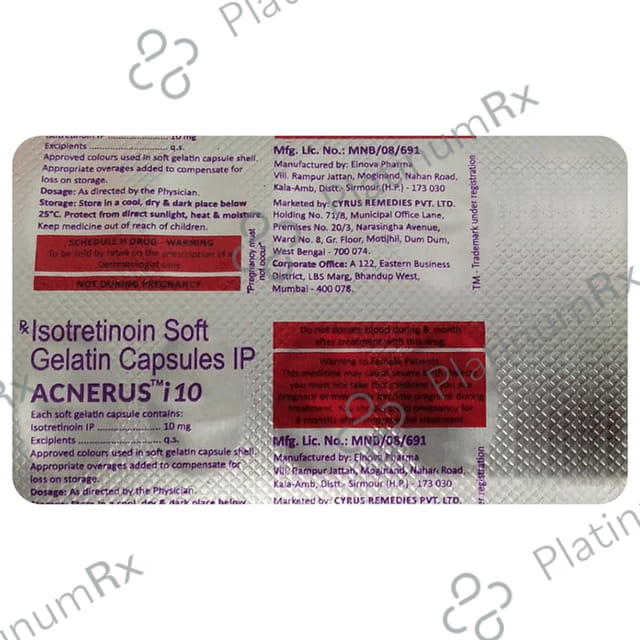 Acnerus I 10mg Soft Gelatin Capsule 10s